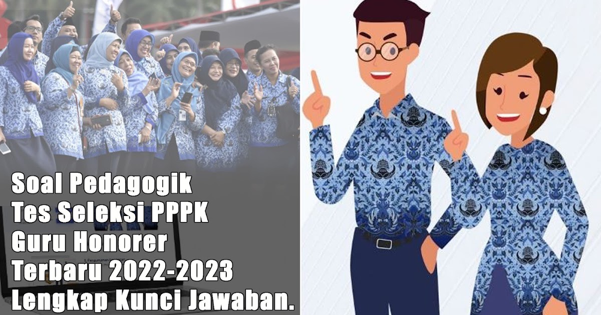 Soal Pedagogik Tes Seleksi PPPK Guru Honorer Terbaru 20222023 Lengkap